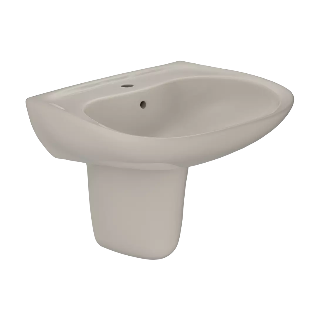 Prominence® Oval Wall-Mount Bathroom Sink with CeFiONtect™ and Shroud for Single Hole Faucets, Bone - LHT242G#03 material