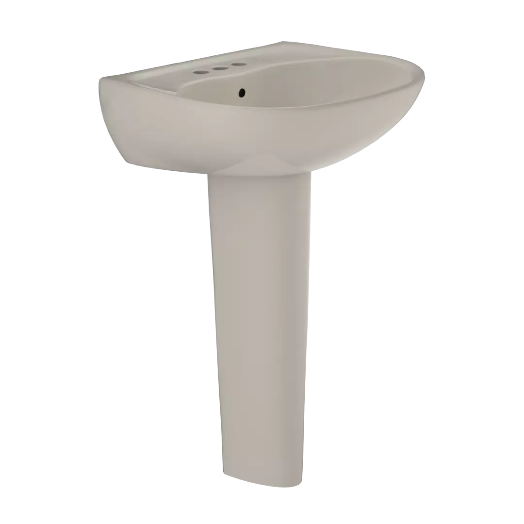 Supreme® Oval Basin Pedestal Bathroom Sink with CeFiONtect™ for 4 Inch Center Faucets, Bone - LPT241.4G#03 material