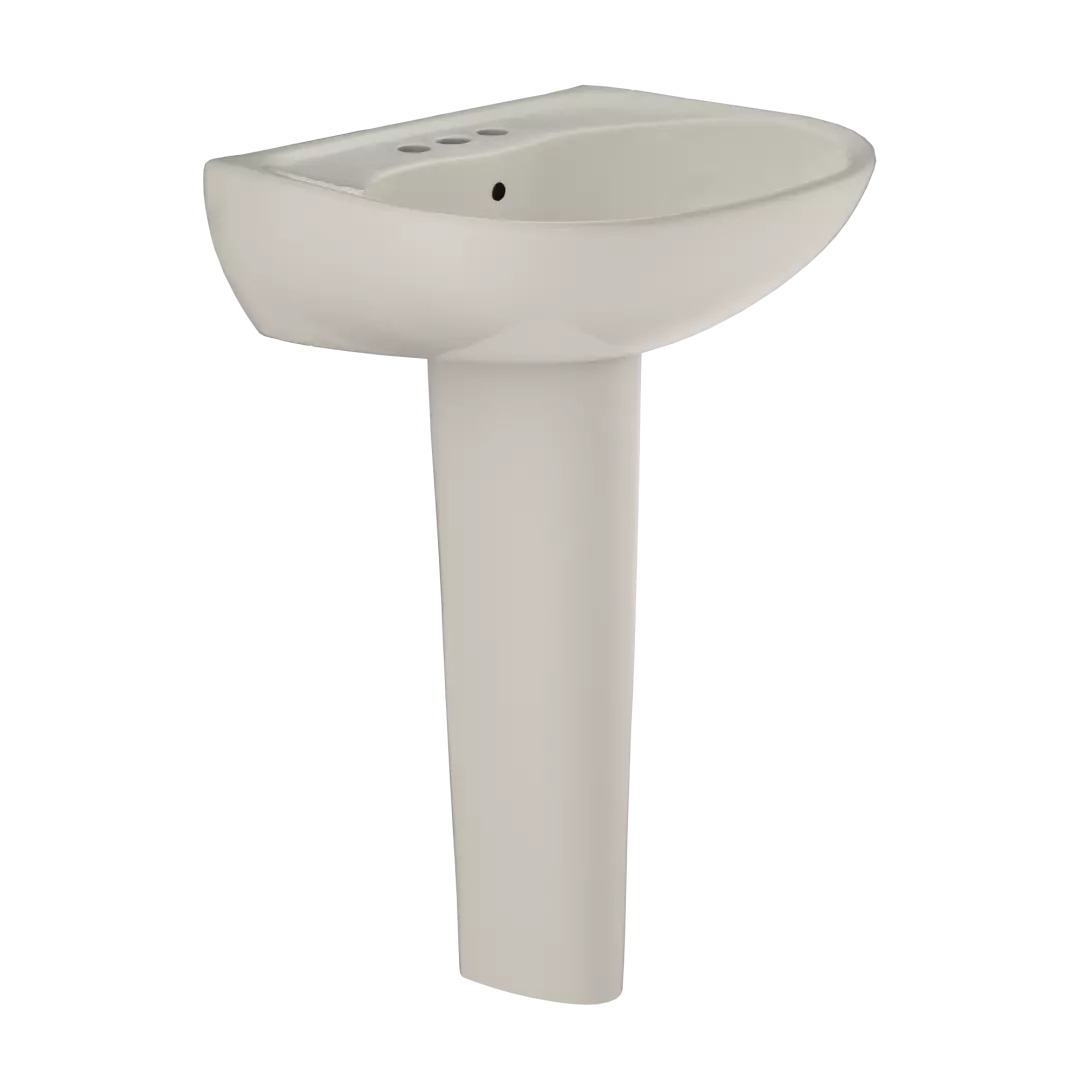 Supreme® Oval Basin Pedestal Bathroom Sink with CeFiONtect™ for 4 Inch Center Faucets, Sedona Beige - LPT241.4G#12 material