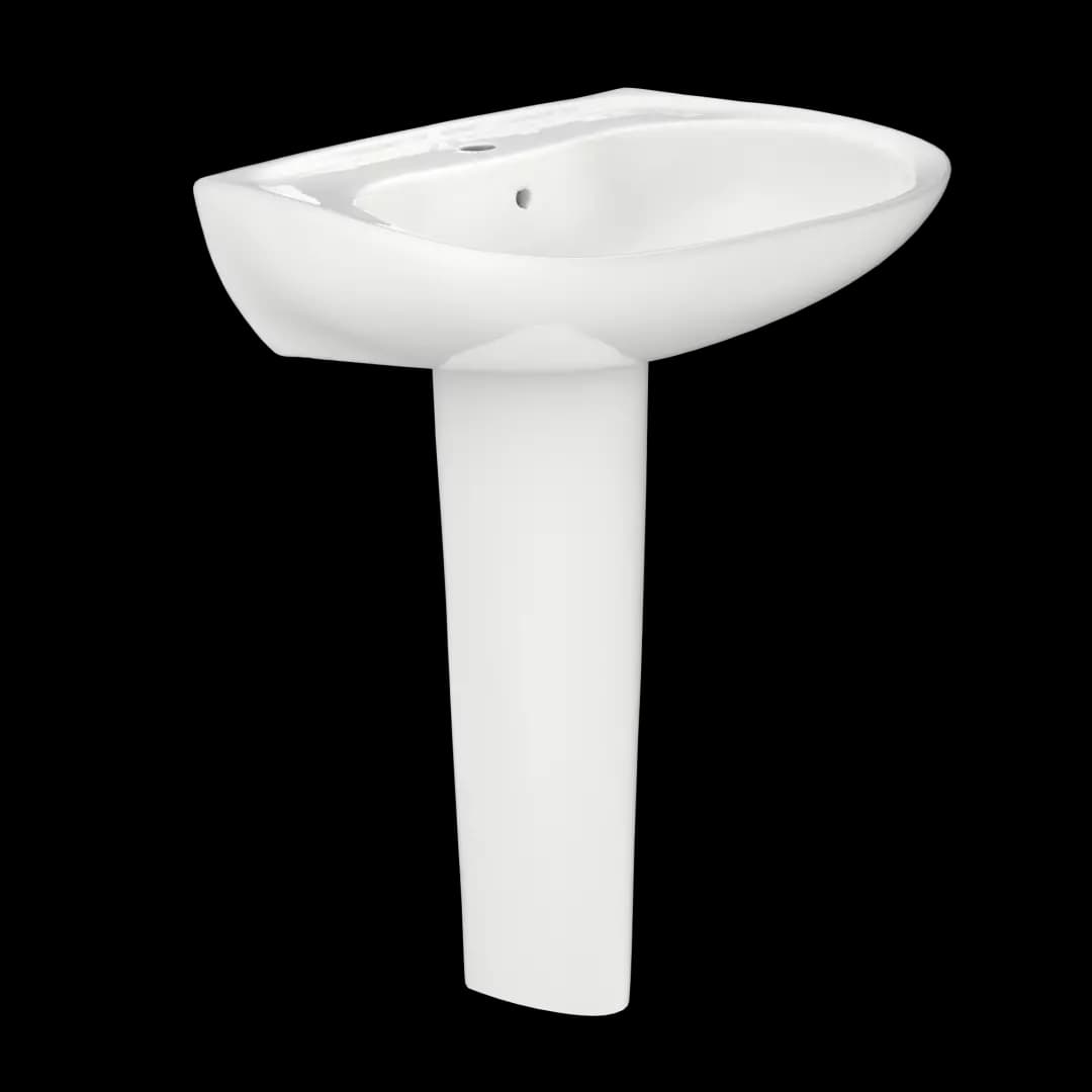 Prominence® Oval Basin Pedestal Bathroom Sink with CeFiONtect™ for Single Hole Faucets, Colonial White - LPT242G#11 material