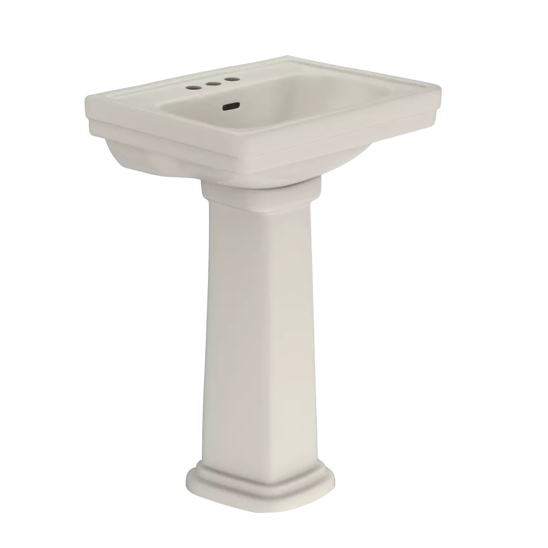 Promenade® 24" x 19-1/4" Rectangular Pedestal Bathroom Sink for 4 inch Center Faucets, Sedona Beige - LPT532.4N#12 material