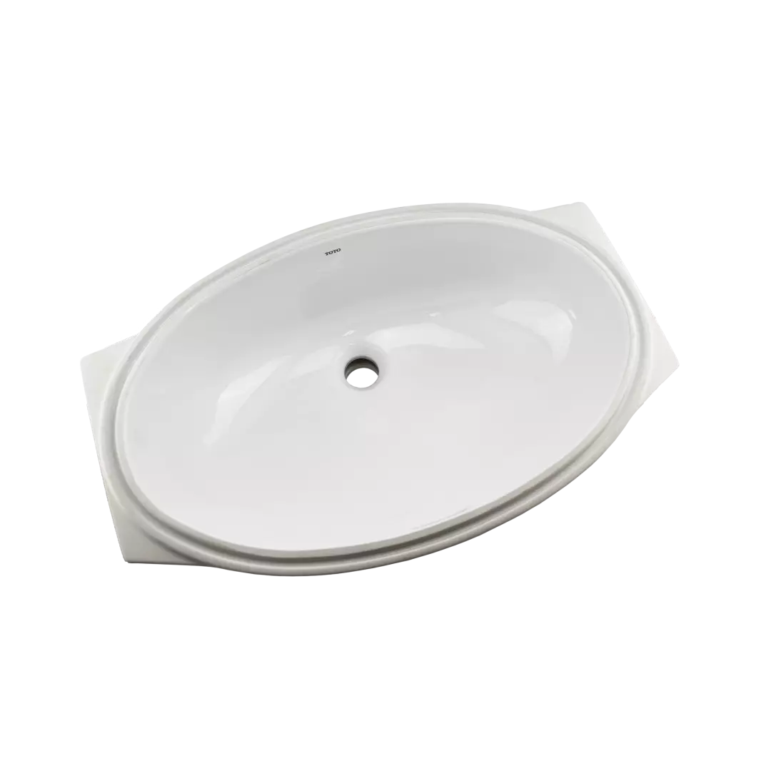 24" Oval Undermount Bathroom Sink with CEFIONTECT®, Cotton White - LT1506G#01 material