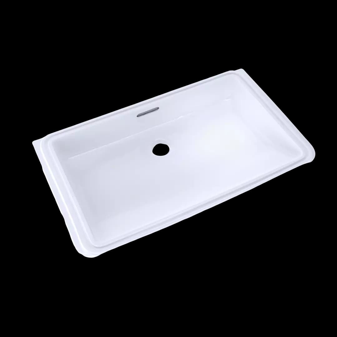 Rectangular Undermount Bathroom Sink with CEFIONTECT, Cotton White - LT191G#01 material