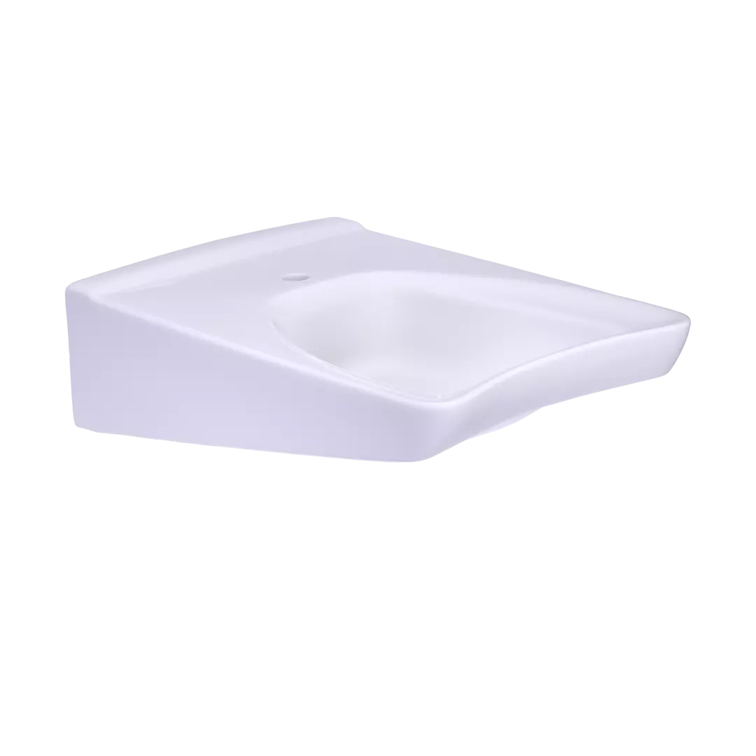 Commercial Wall-Mount Bathroom Sink for Single Hole Faucets, Cotton White - LT308#01 material