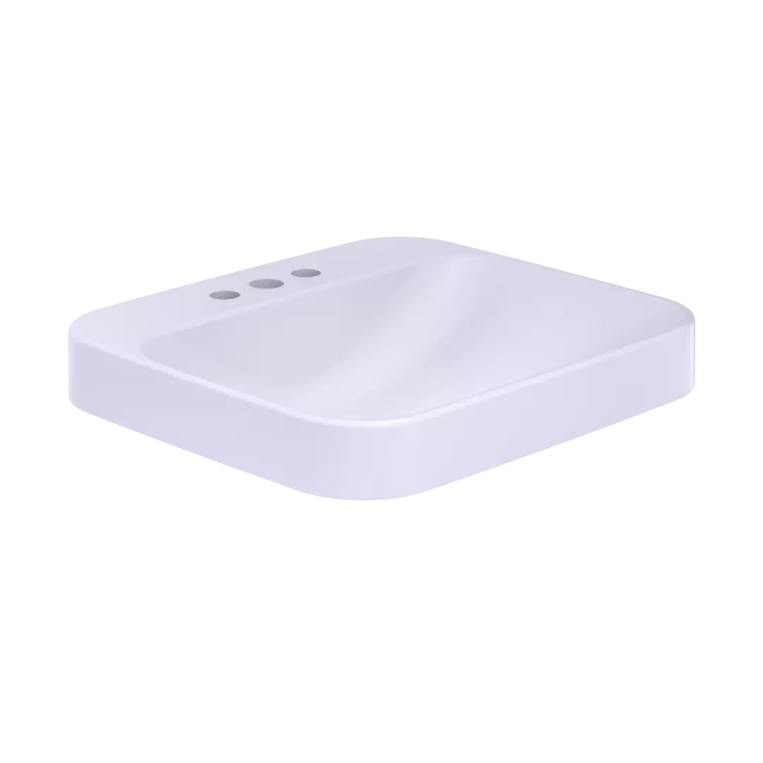 Arvinaâ„¢ Rectangular 20" Vessel Bathroom Sink with CEFIONTECT for 4 Inch Center Faucets, Cotton White - LT415.4G#01 material