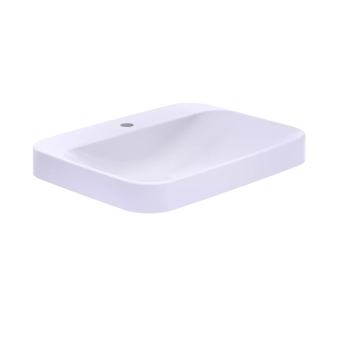 Arvinaâ„¢ Rectangular 23" Vessel Bathroom Sink with CEFIONTECT for Single Hole Faucets, Cotton White - LT416G#01 material