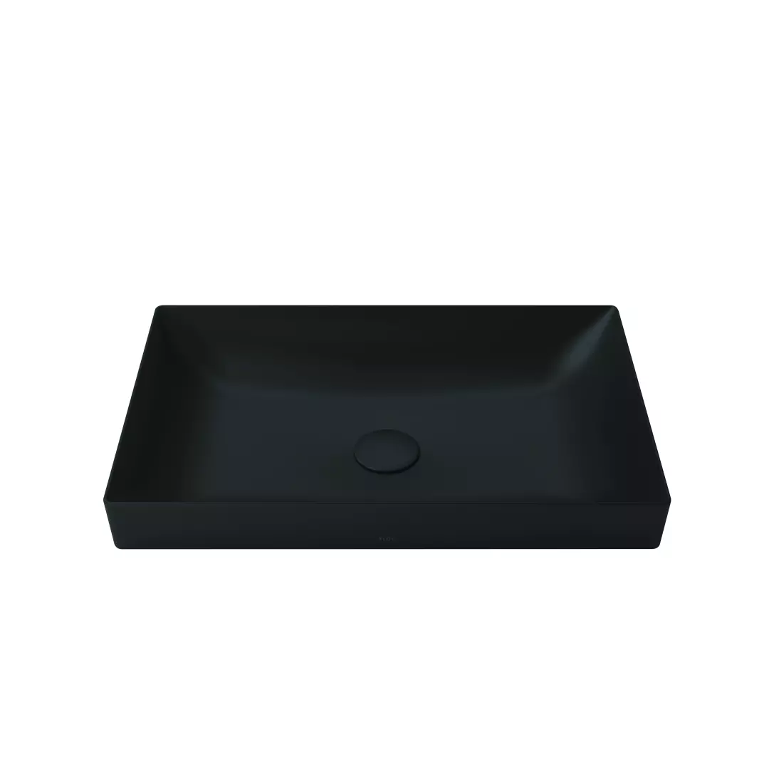 Kiwami® Rectangular 23" Vessel Bathroom Sink, Matte Black - LT476#MBL material