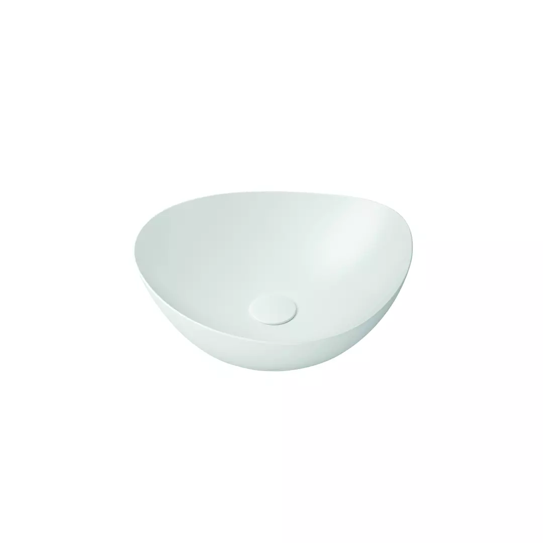 Kiwami® Asymmetrical Vessel Bathroom Sink, Matte White - LT477#MW material