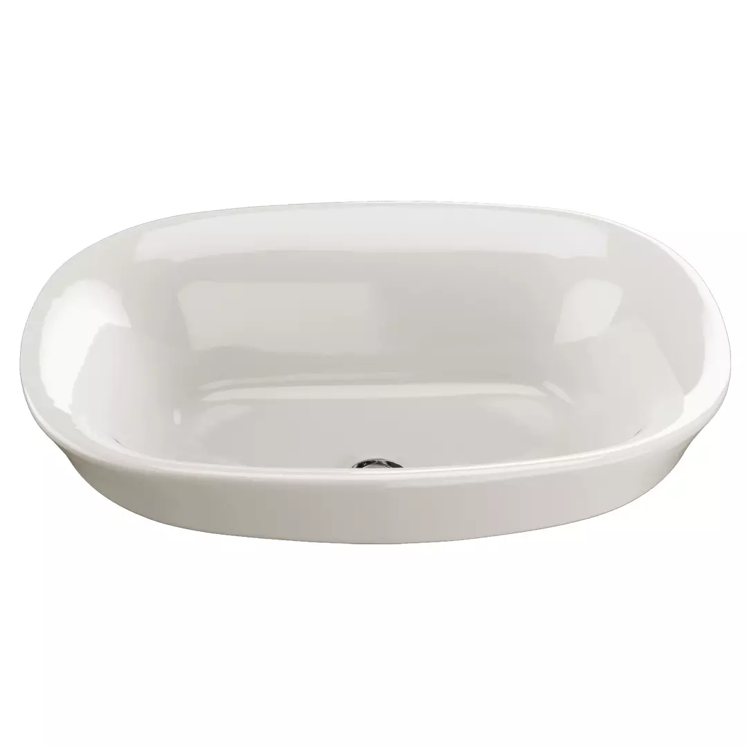 Marisâ„¢ Oval Semi-Recessed Vessel Bathroom Sink with CEFIONTECT, Colonial White - LT480G#11 material