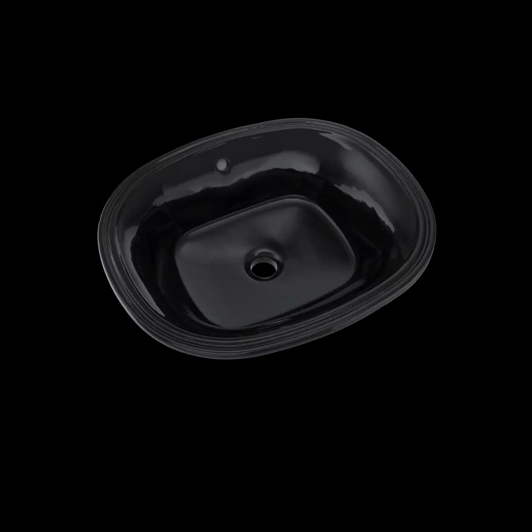 Marisâ„¢ 17-5/8" x 14-9/16" Oval Undermount Bathroom Sink, Ebony - LT483#51 material