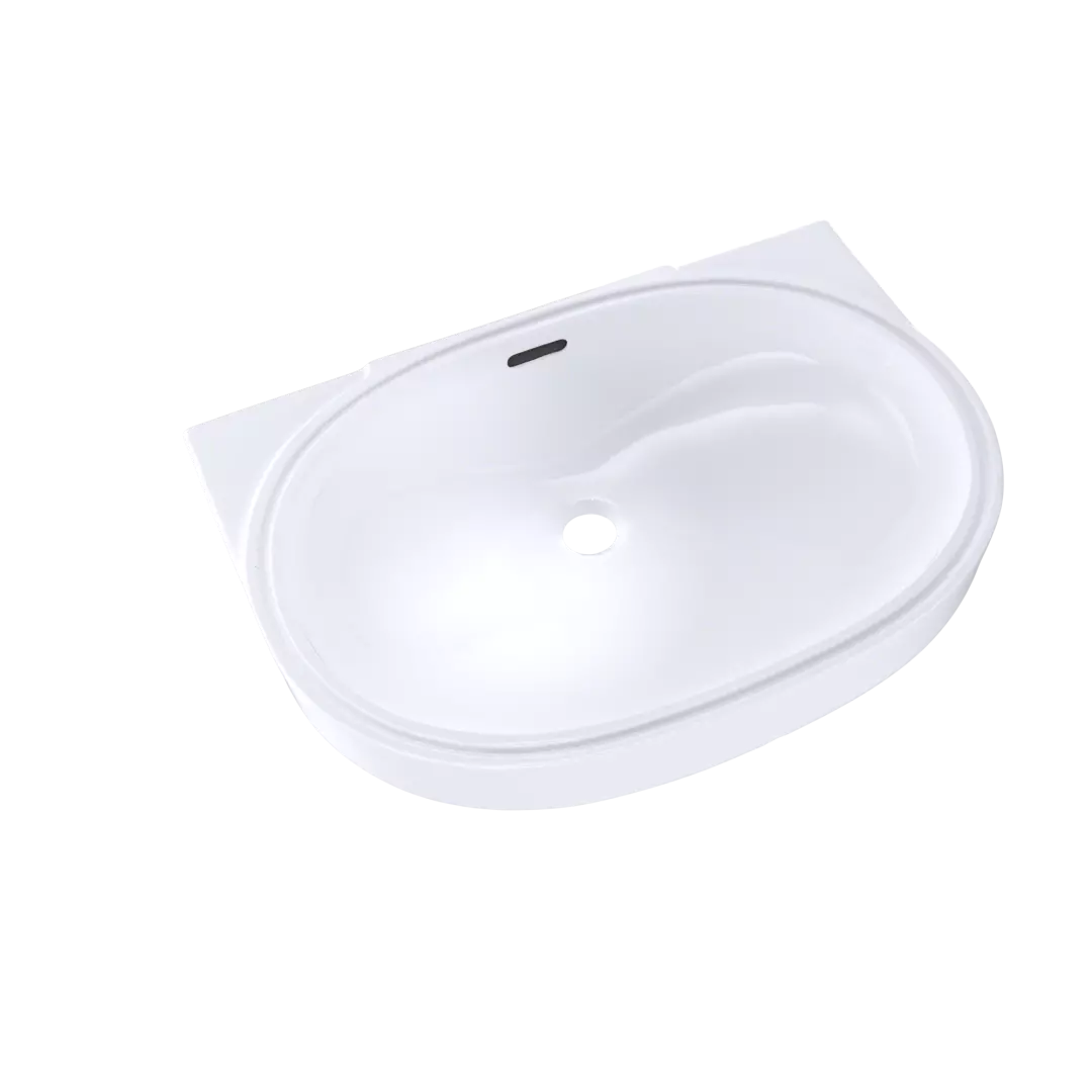Oval 19-11/16" x 13-3/4" Undermount Bathroom Sink with CEFIONTECT, Cotton White - LT546G#01 material