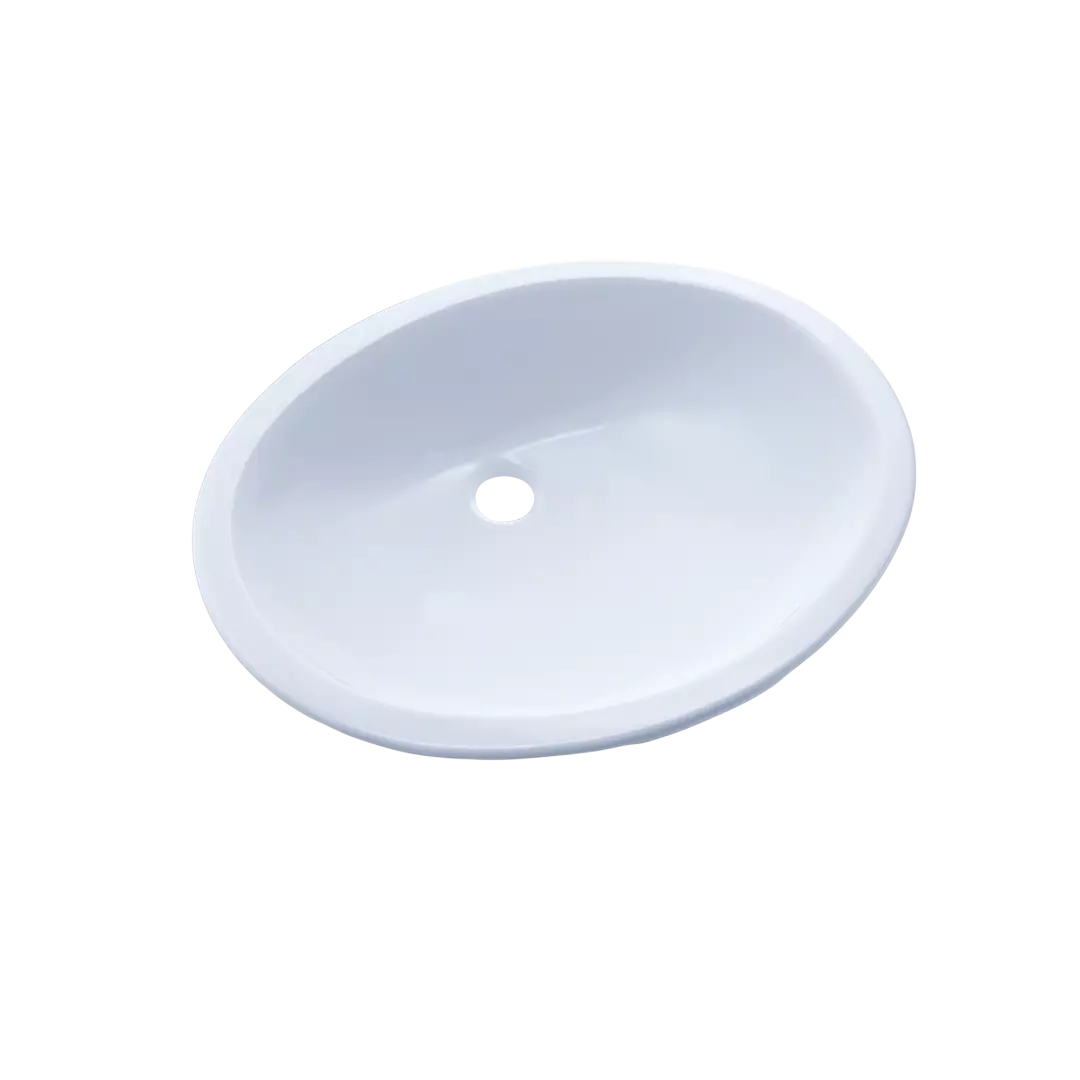 17" x 14" Oval Undermount Bathroom Sink, Cotton White - LT569#01 material