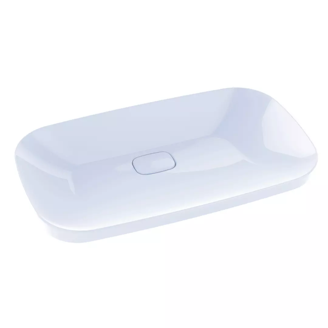 Neorest® Kiwami® Rectangular Semi-Recessed Fireclay Vessel Bathroom Sink with CEFIONTECT, Cotton White - LT994G#01 material