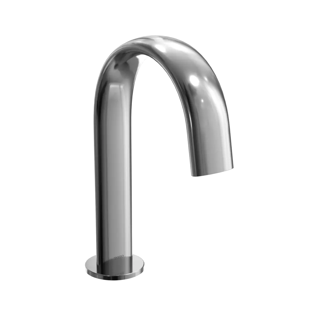 Gooseneck AC Powered 0.5 GPM Touchless Bathroom Faucet, 20 Second Continuous Flow, Polished Chrome - T24S53A#CP material