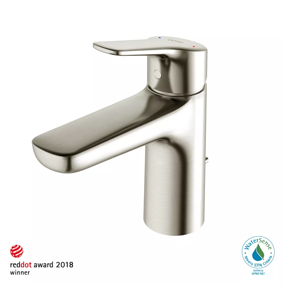 GS Series 1.2 GPM Single Handle Bathroom Sink Faucet with COMFORT GLIDE Technology and Drain Assembly, Brushed Nickel - TLG03301U#BN material