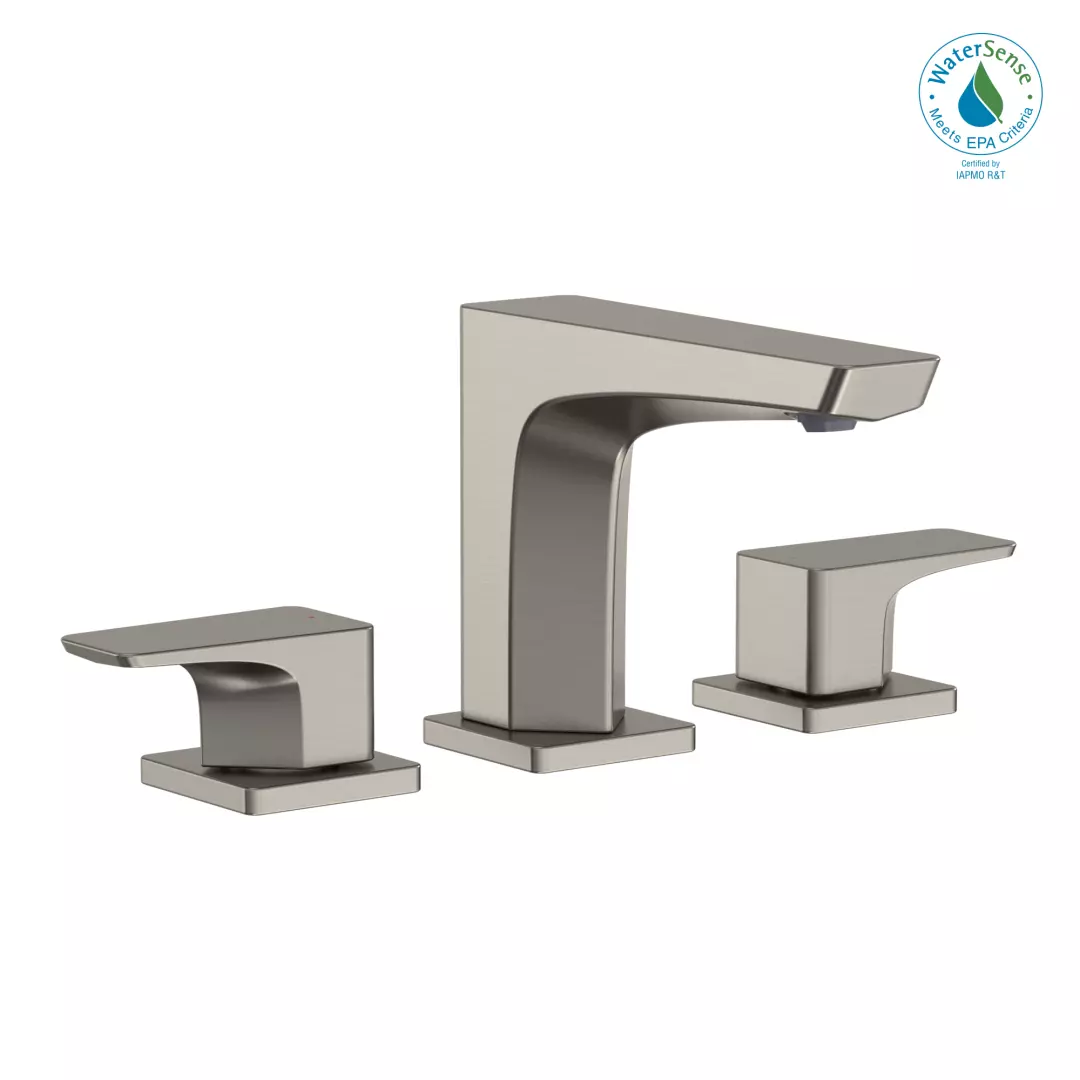 GE 1.2 GPM Two Handle Widespread Bathroom Sink Faucet, Brushed Nickel - TLG07201U#BN material