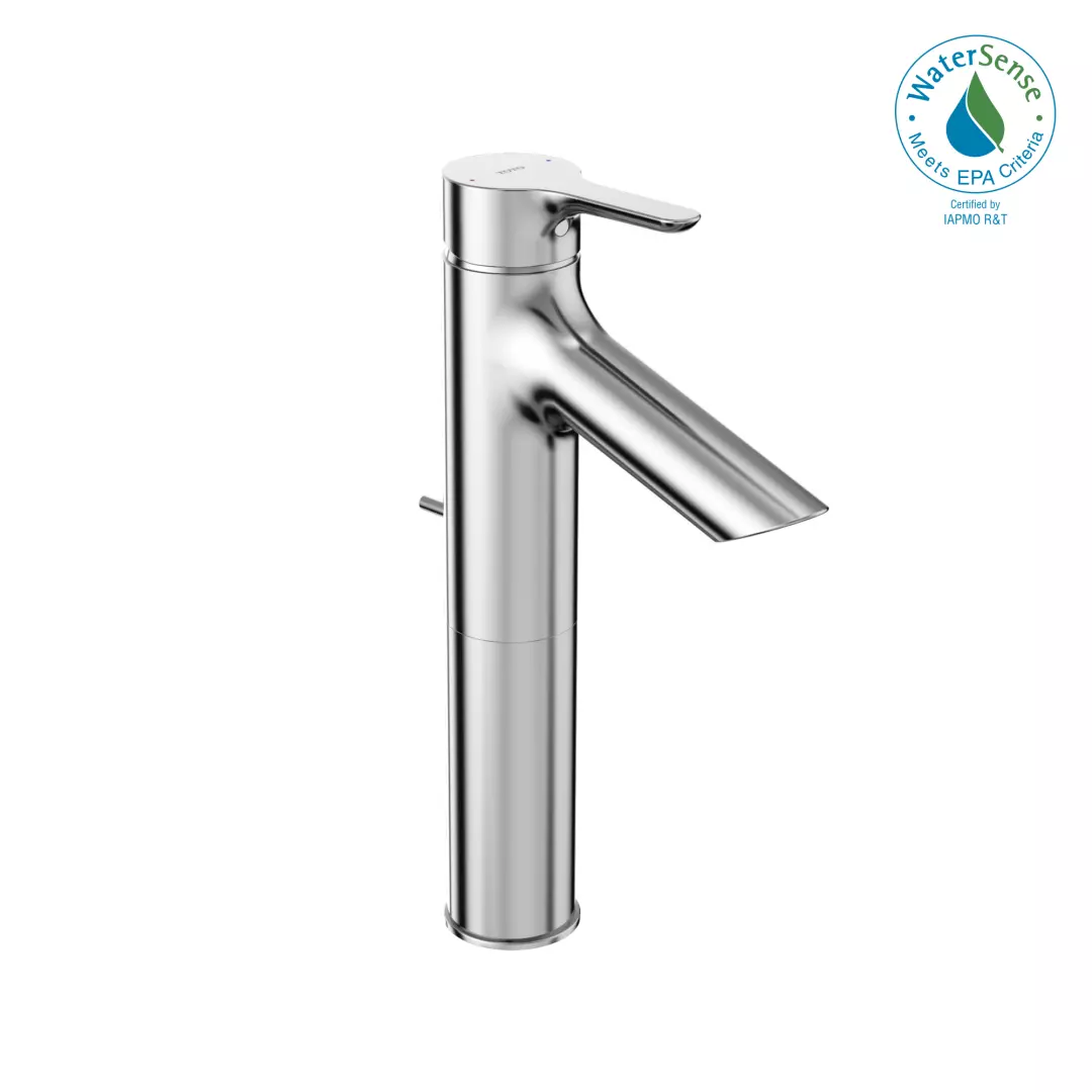 TLS01304U#CP LB Series 1.2 GPM Single Handle Bathroom Faucet for Semi-Vessel Sink with Drain Assembly, Polished Chrome material