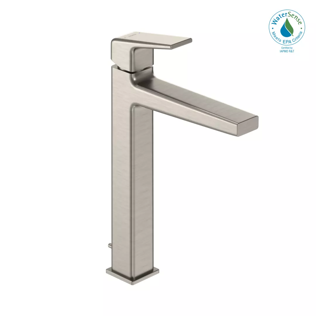GB 1.2 GPM Single Handle Vessel Bathroom Sink Faucet with COMFORT GLIDE Technology, Brushed Nickel - TLG10305U#BN material