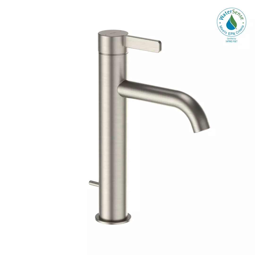 GF 1.2 GPM Single Handle Semi-Vessel Bathroom Sink Faucet with COMFORT GLIDE Technology, Brushed Nickel - TLG11303U#BN material