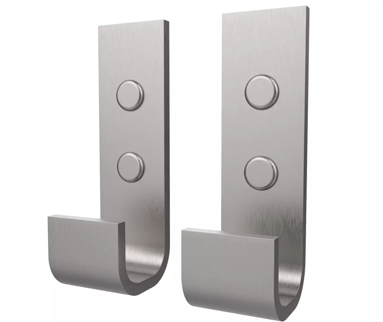 Manhattan Hook - Pack of 2 in Brushed Chrome material