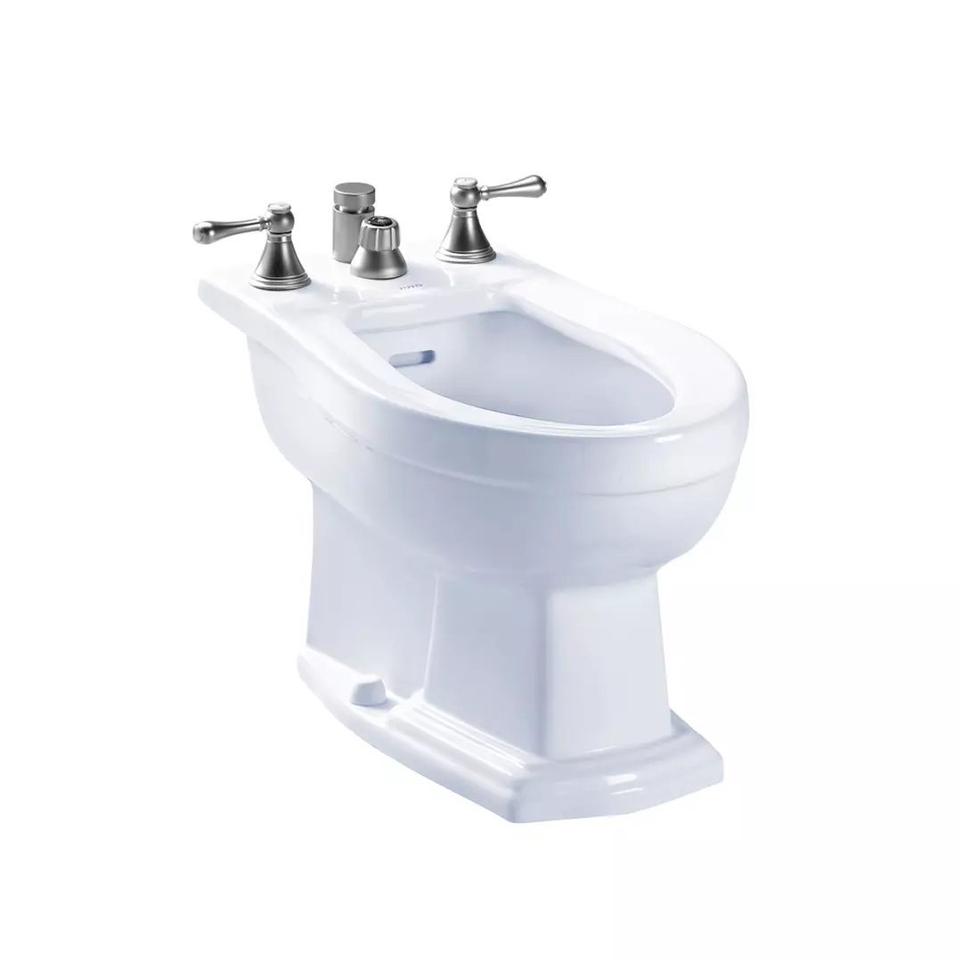 Clayton® Deck Mount Vertical Spray Flushing Rim Bidet, Cotton White - BT784B#01 material