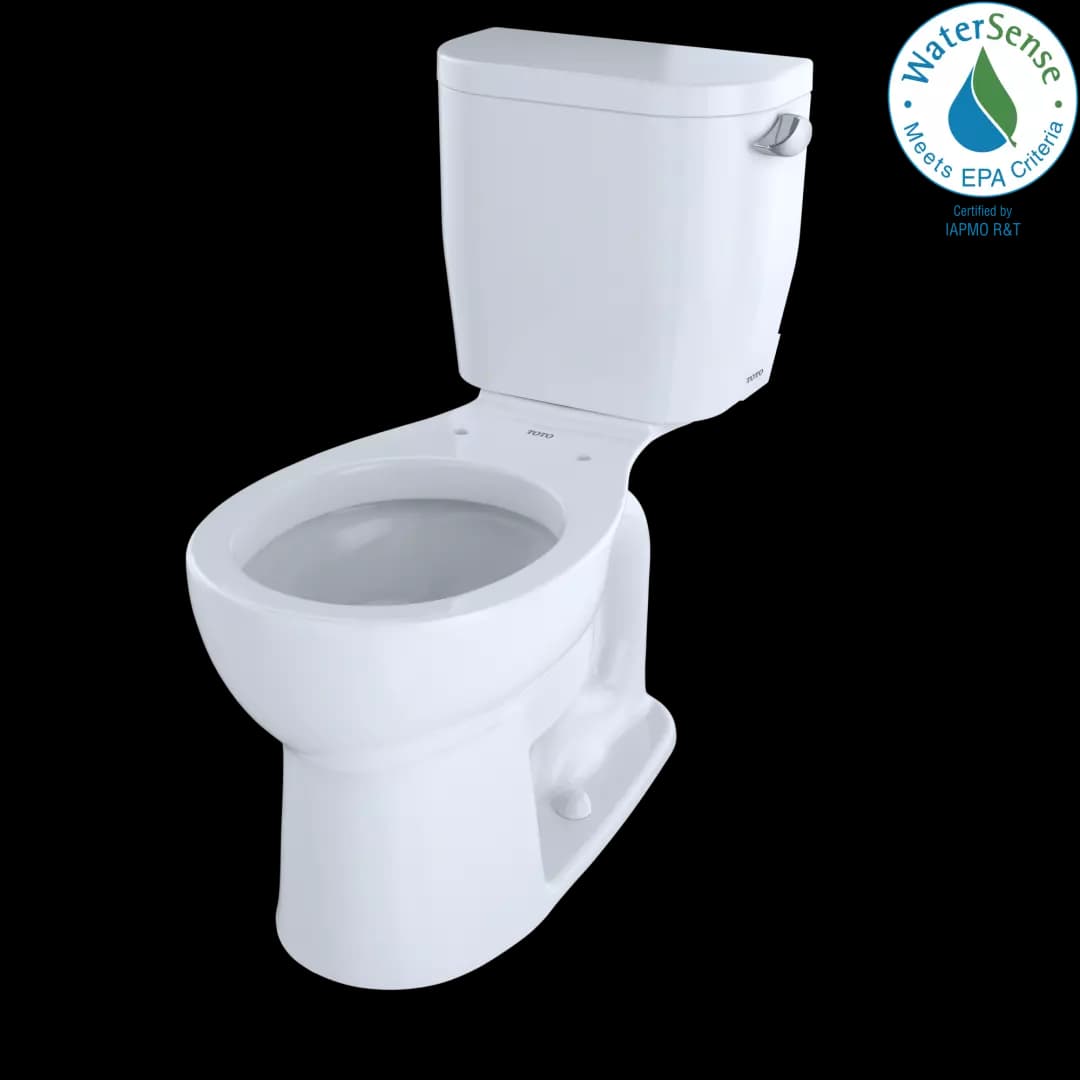 Entradaâ„¢ Two-Piece Round 1.28 GPF Universal Height Toilet with Right-Hand Trip Lever, Cotton White - CST243EFR#01 material