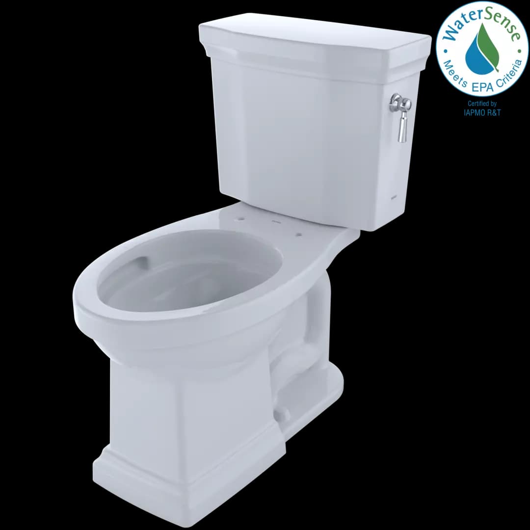 Promenade® II Two-Piece Elongated 1.28 GPF Universal Height Toilet with CEFIONTECT and Right-Hand Trip Lever, Cotton White - CST404CEFRG#01 material