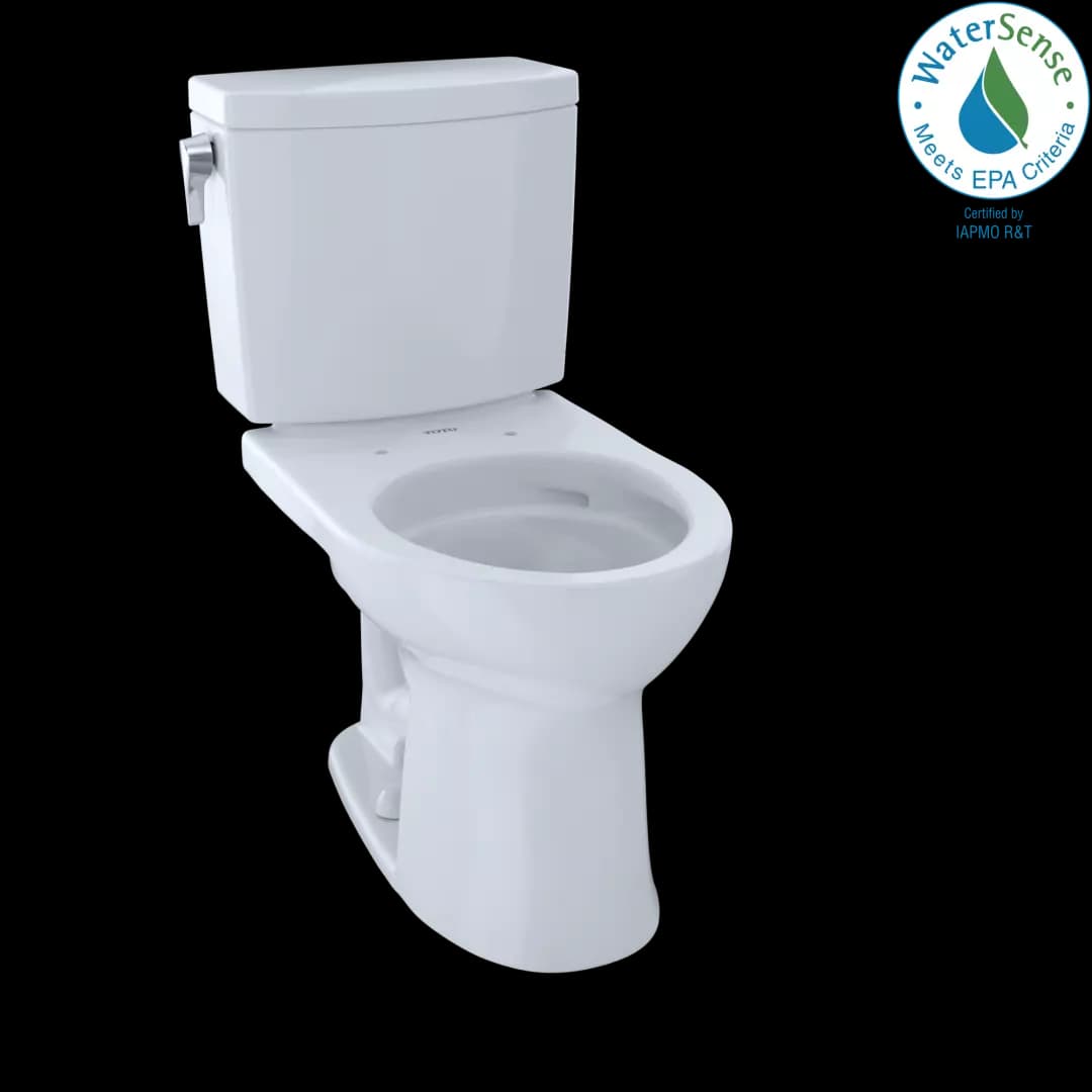 Drake® II 1G® Two-Piece Round 1.0 GPF Universal Height Toilet with CEFIONTECT, Cotton White - CST453CUFG#01 material