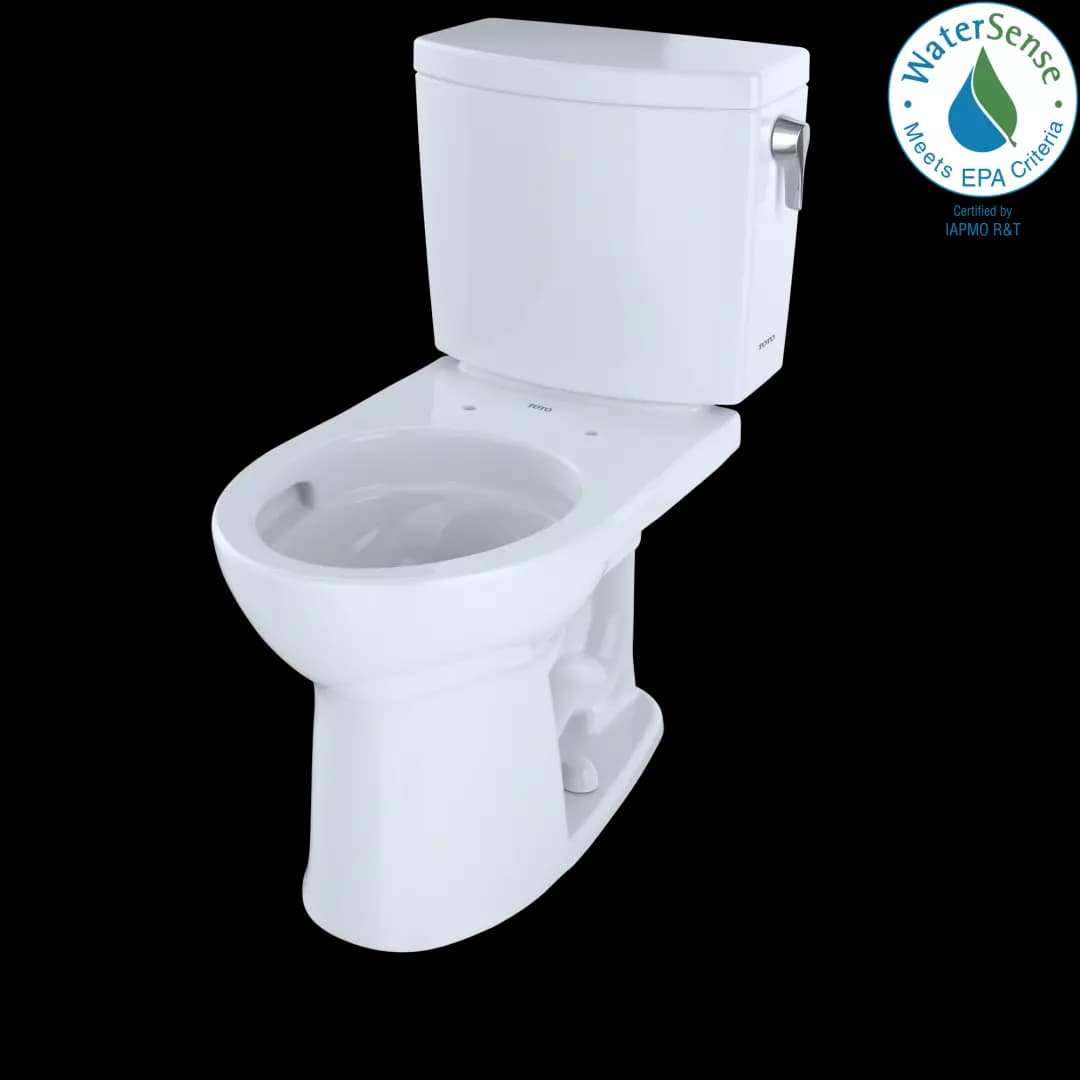 Drake® II 1G® Two-Piece Round 1.0 GPF Universal Height Toilet with CEFIONTECT and Right-Hand Trip Lever, Cotton White - CST453CUFRG#01 material