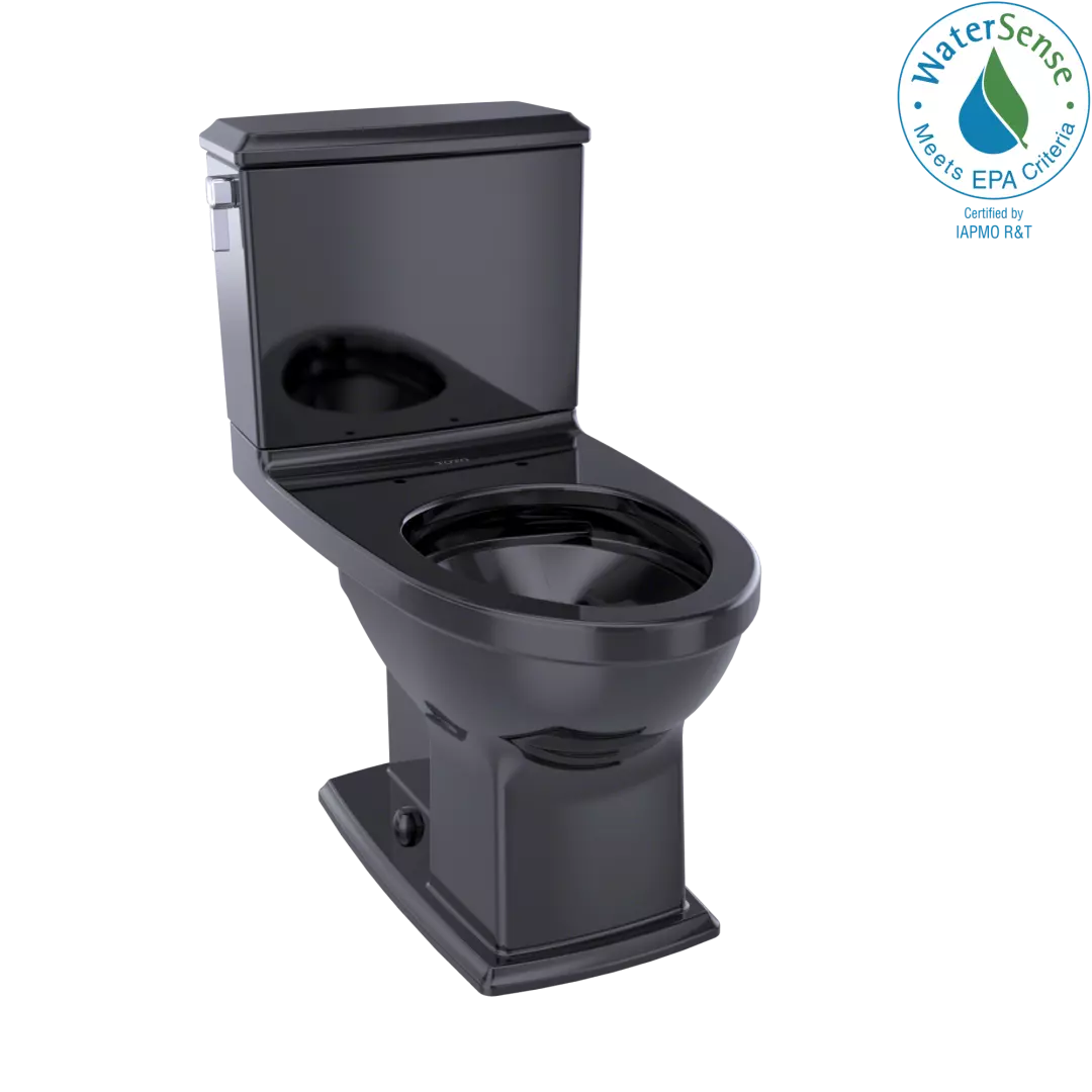 Connelly® Two-Piece Elongated Dual-Max®, Dual Flush 1.28 and 0.9 GPF Universal Height Toilet, Ebony - CST494CEMF#51 material