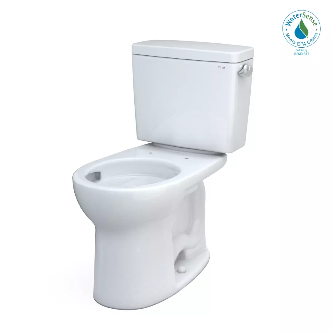 Drake® Two-Piece Round 1.28 GPF Universal Height TORNADO FLUSH® Toilet with CEFIONTECT®, Cotton White - CST775CEFRG#01 material