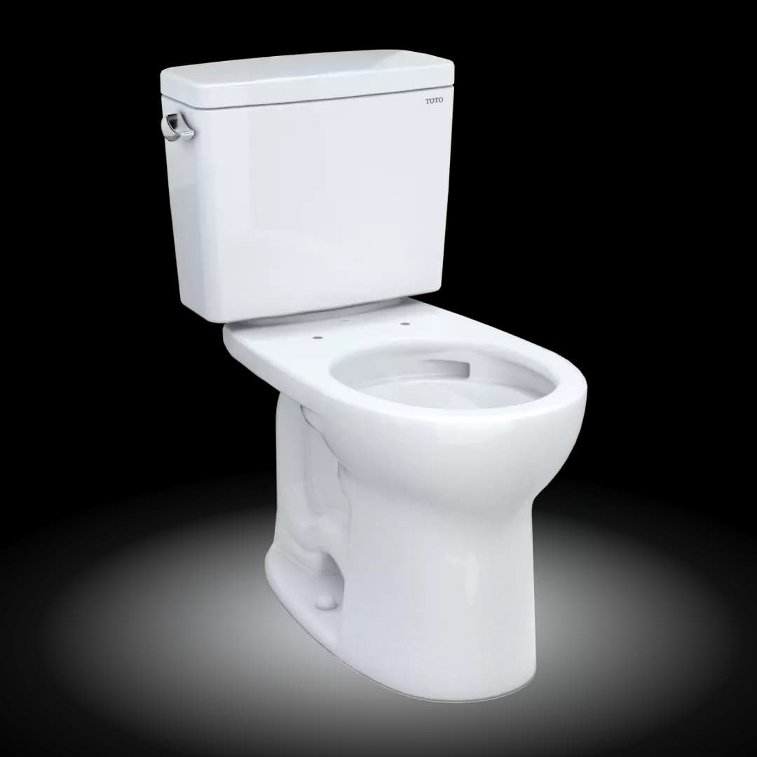 Drake® Two-Piece Round 1.6 GPF Universal Height TORNADO FLUSH® Toilet with CEFIONTECT®, Cotton White - CST775CSFG#01 material