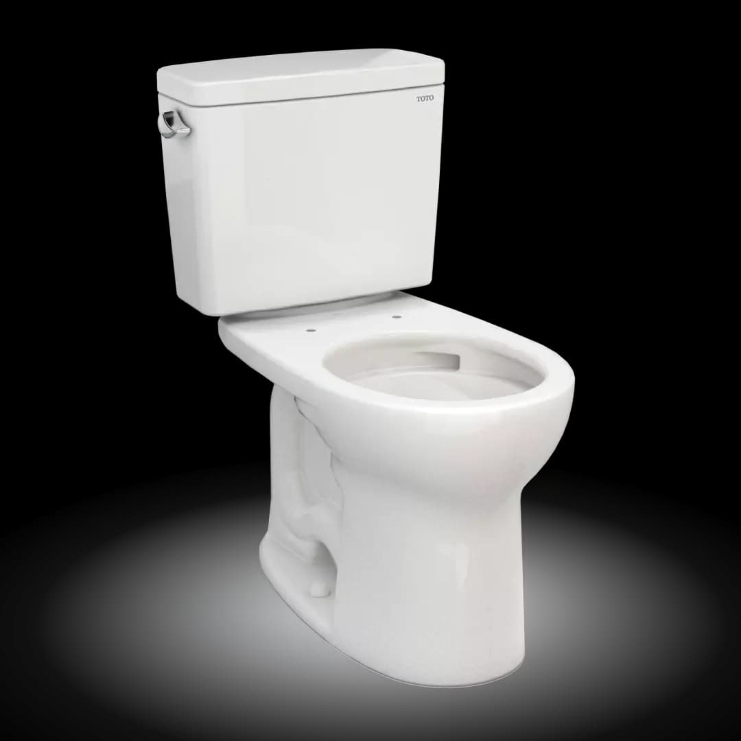 Drake® Two-Piece Round 1.6 GPF Universal Height TORNADO FLUSH® Toilet with CEFIONTECT®, Colonial White - CST775CSFG#11 material