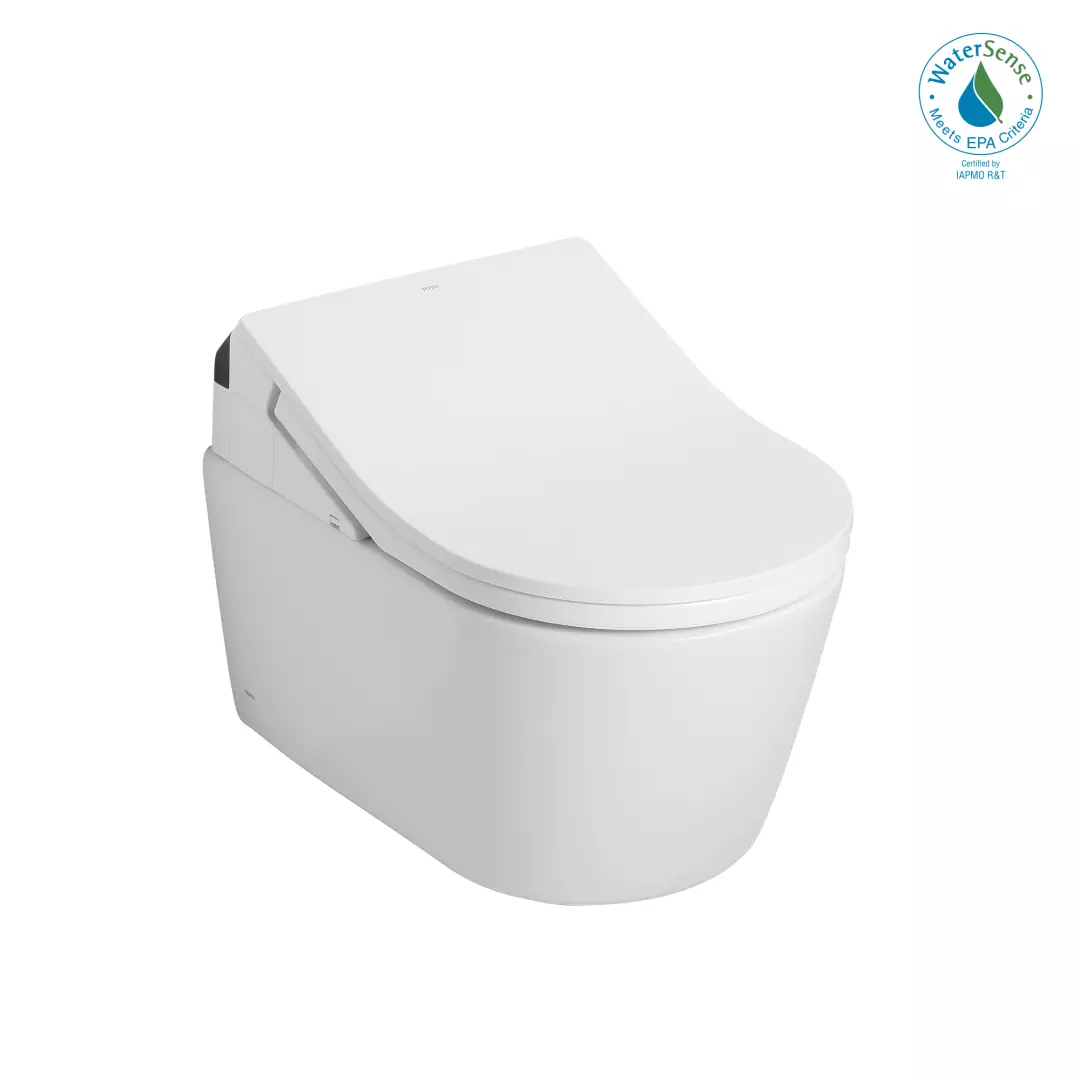 WASHLET®+ RP Wall-Hung D-Shape Toilet with RX Bidet Seat and DuoFit® In-Wall 1.28 and 0.9 GPF Auto Dual-Flush Tank System, Matte Silver - CWT4474047CMFGA#MS material