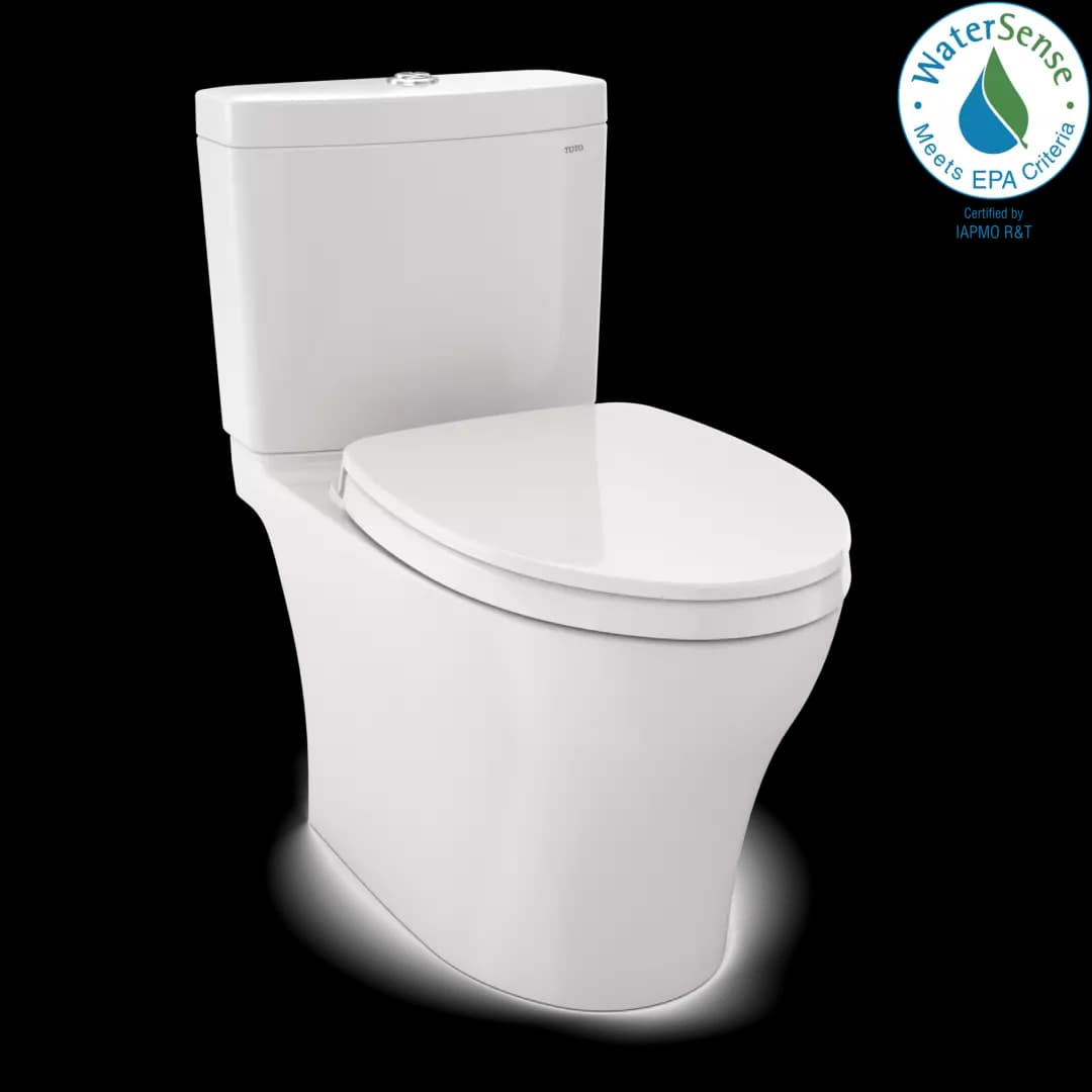 TOTO Aquia IV WASHLET+ Two-Piece Elongated Dual Flush 1.28 and 0.9 GPF Toilet with CEFIONTECT, Colonial White - MS446124CEMGN#11 material