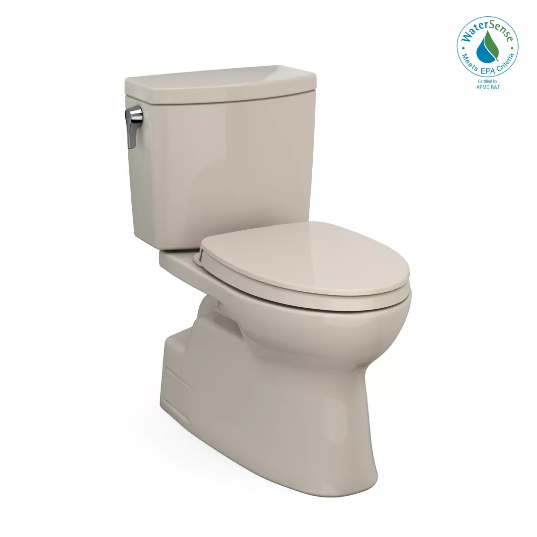 Vespin® II 1G Two-Piece Elongated 1.0 GPF Universal Height Toilet with CEFIONTECT and SS124 SoftClose Seat, WASHLET+ Ready, Bone - MS474124CUFG#03 material