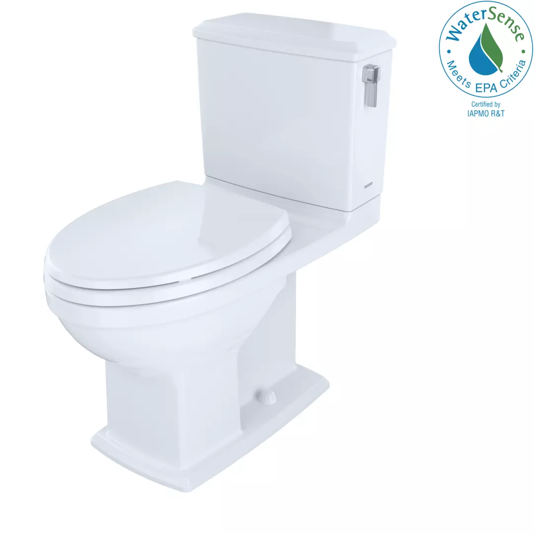 TOTO Connelly WASHLET+ Two-Piece Elongated Dual Flush 1.28 and 0.9 GPF Universal Height Toilet with CEFIONTECT and Right Hand Lever, Cotton White - MS494124CEMFRG#01 material