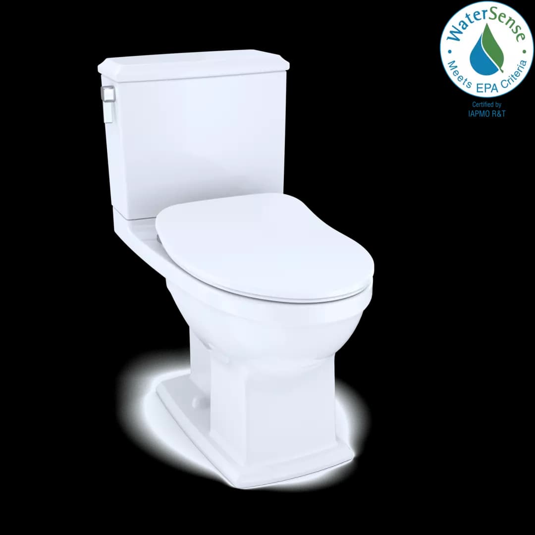 Connelly® Two-Piece Elongated Dual Flush 1.28 and 0.9 GPF Toilet with CEFIONTECT®, WASHLET®+ Ready, Cotton White - MS494234CEMFG#01 material