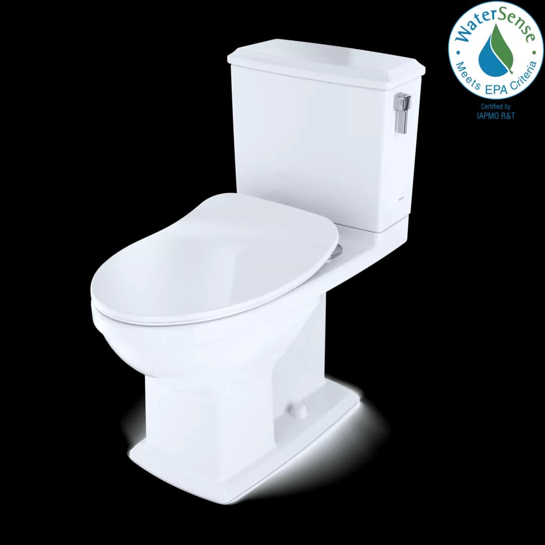 Connelly® Two-Piece Elongated Dual Flush 1.28 and 0.9 GPF with CEFIONTECT® and Right Lever, WASHLET®+ Ready, Cotton White - MS494234CEMFRG#01 material