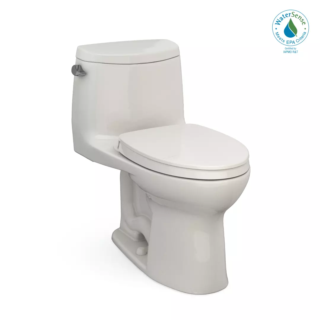 UltraMax® II One-Piece Elongated 1.28 GPF Universal Height Toilet with CEFIONTECT and SS124 SoftClose Seat, WASHLET+ Ready, Sedona Beige - MS604124CEFG#12 material