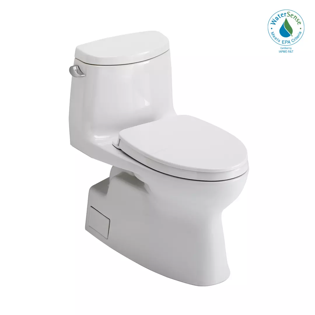 Carlyle® II One-Piece Elongated 1.28 GPF Universal Height Toilet with CEFIONTECT and SS124 SoftClose Seat, WASHLET+ Ready, Cotton White - MS614124CEFG#01 material