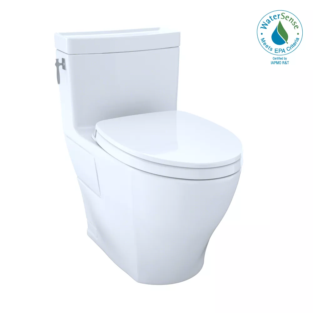 TOTO Aimes WASHLET+ One-Piece Elongated 1.28 GPF Universal Height Skirted Toilet with CEFIONTECT, Sedona Beige - MS626124CEFG#12 material