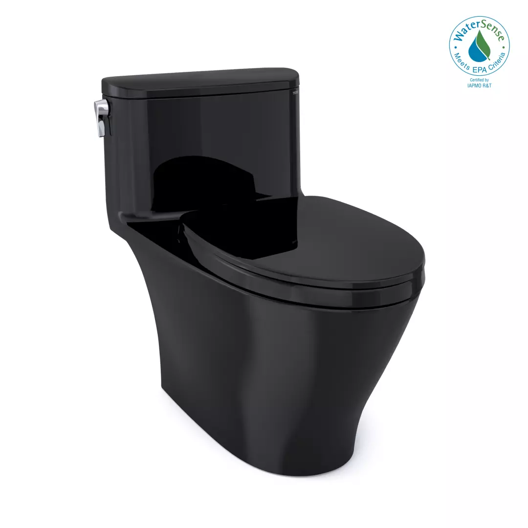 Nexus® One-Piece Elongated 1.28 GPF Universal Height Toilet with SS124 SoftClose Seat, WASHLET+ Ready, Ebony - MS642124CEF#51 material