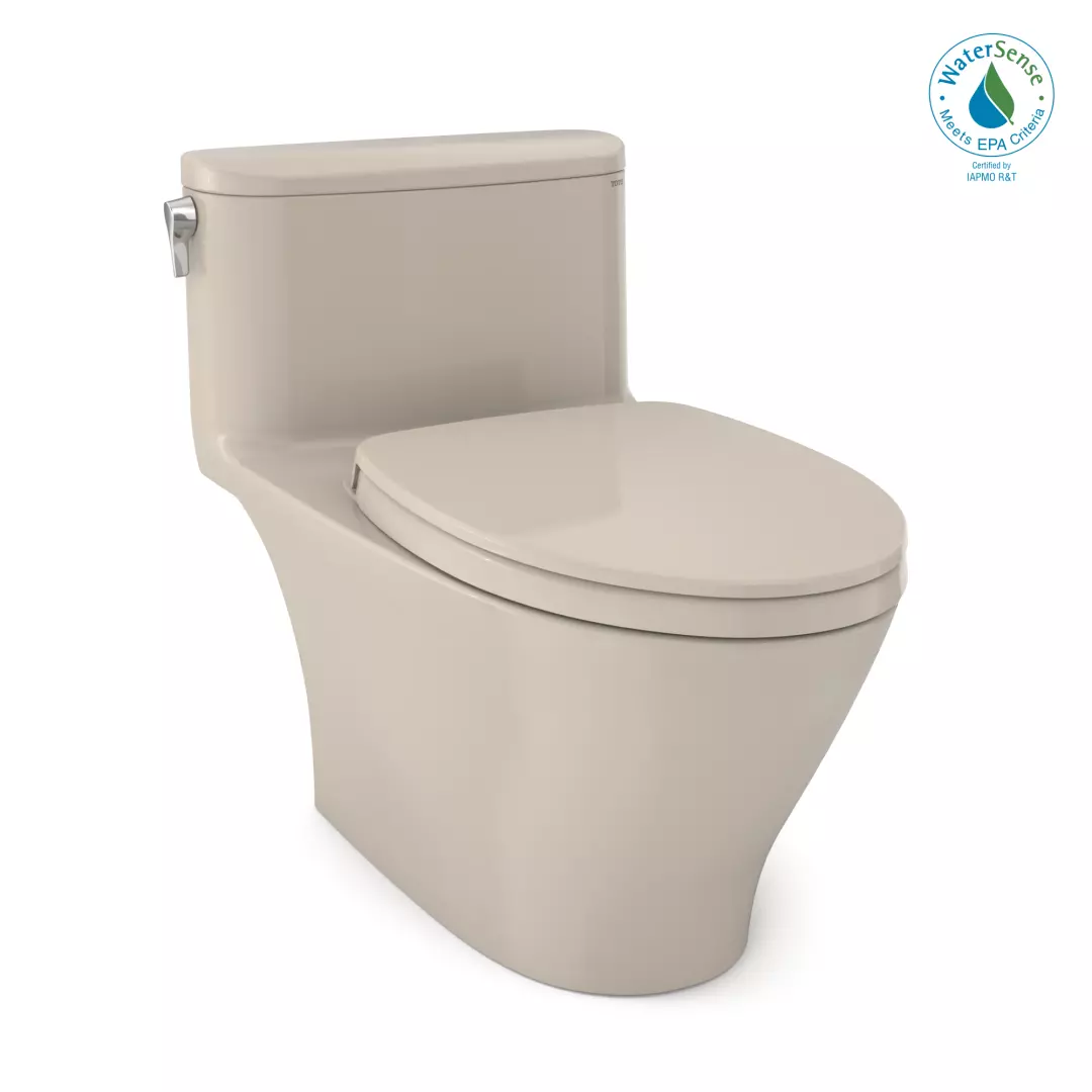Nexus® 1G® One-Piece Elongated 1.0 GPF Universal Height Toilet with CEFIONTECT® and SS124 SoftClose Seat, WASHLET®+ Ready, Bone - MS642124CUFG#03 material