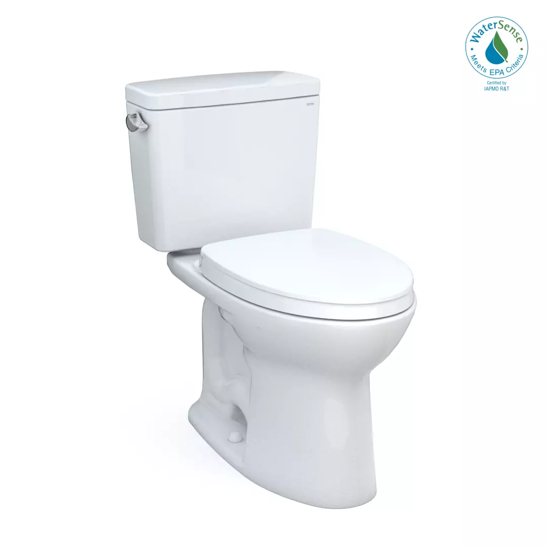 Drake® Two-Piece Elongated 1.28 GPF Universal Height TORNADO FLUSH® Toilet with CEFIONTECT® and SoftClose® Seat, WASHLET®+ Ready, Cotton White - MS776124CEFG#01 material
