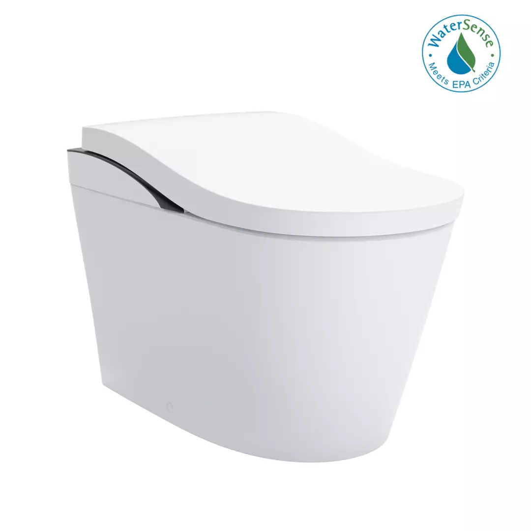 NEOREST® LS Dual Flush 1.0 or 0.8 GF Integrated Bidet Toilet, Cotton White with Black Trim - MS8732CUMFG#01B material