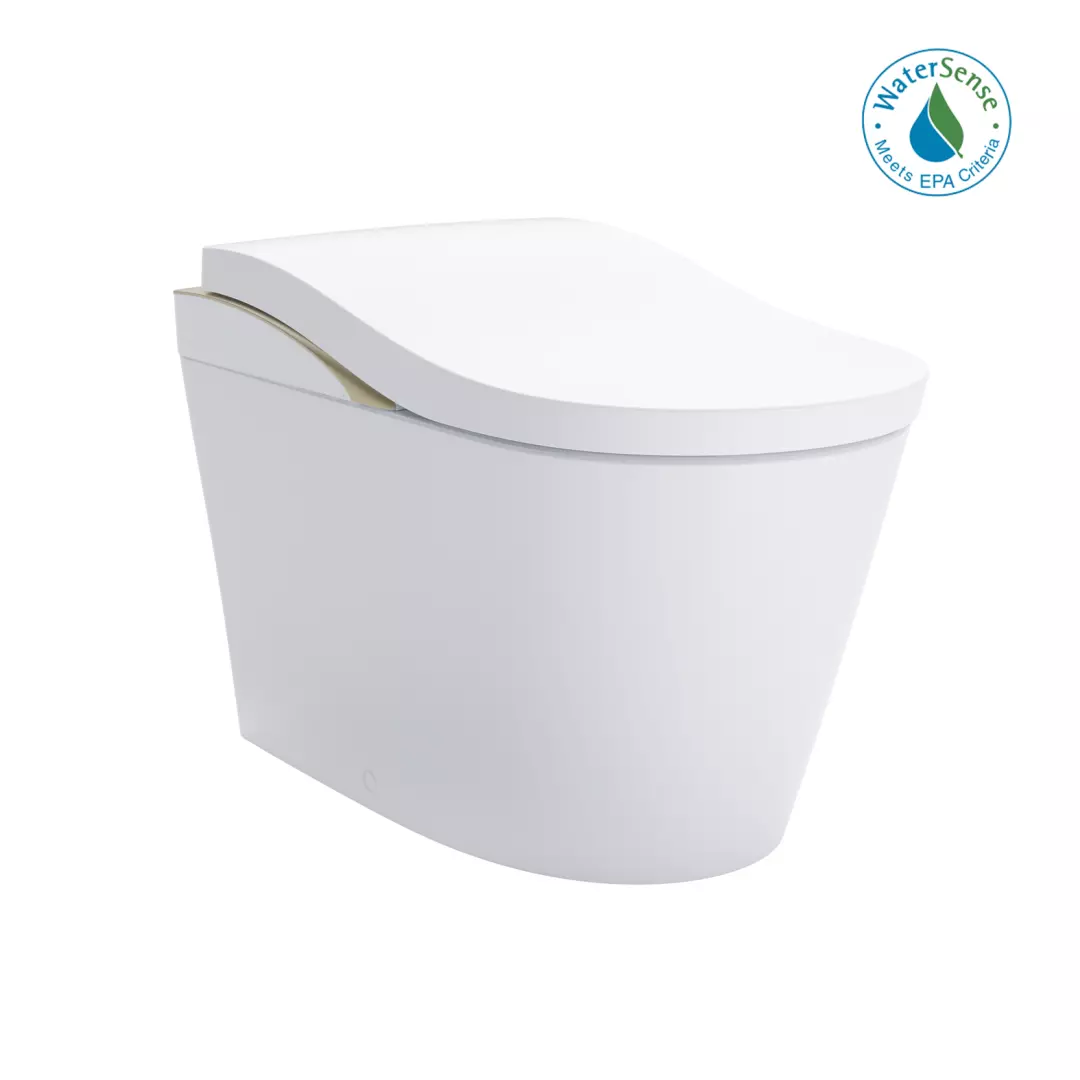 NEOREST® LS Dual Flush 1.0 or 0.8 GF Integrated Bidet Toilet, Cotton White with Nickel Trim - MS8732CUMFG#01N material