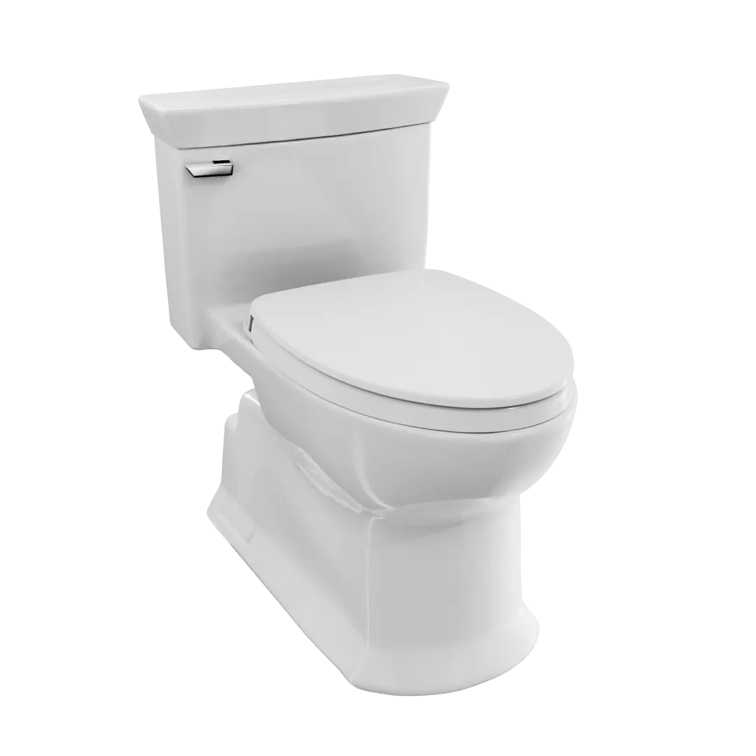 Soirée® One Piece Elongated 1.28 GPF Universal Height Skirted Toilet with CeFiONtect, Cotton White - MS964124CEFG#01 material