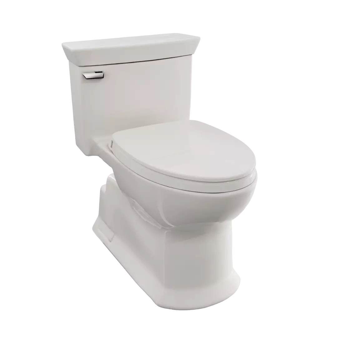 Soirée® One Piece Elongated 1.28 GPF Universal Height Skirted Toilet with CeFiONtect, Colonial White - MS964124CEFG#11 material