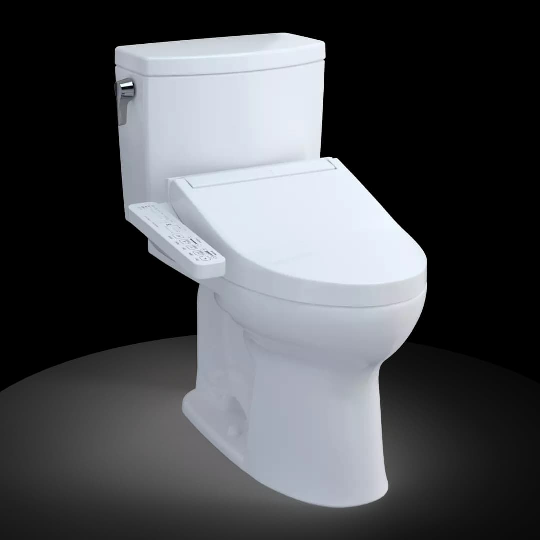 WASHLET+® Drake® II 1G® Two-Piece Elongated 1.0 GPF Toilet and WASHLET+® C2 Bidet Seat, Cotton White - MW4543074CUFG#01 material